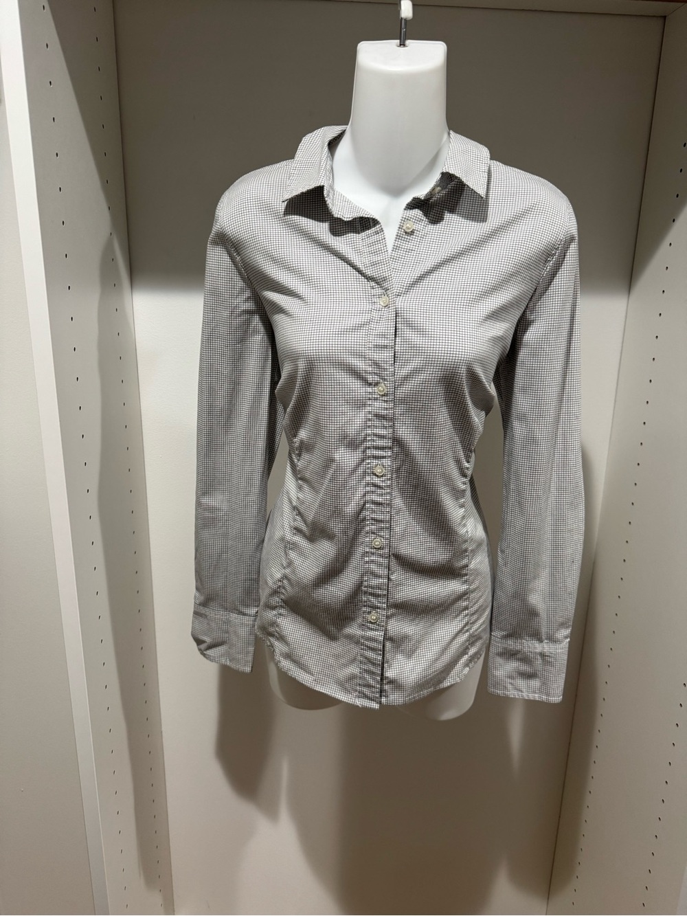 J. Crew Slim-Fit Gray Micro-Check Button-Down Shirt
